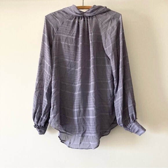 Feather Bone Victorian Rhinestone Mock Neck Blouse XS - Picture 6 of 7